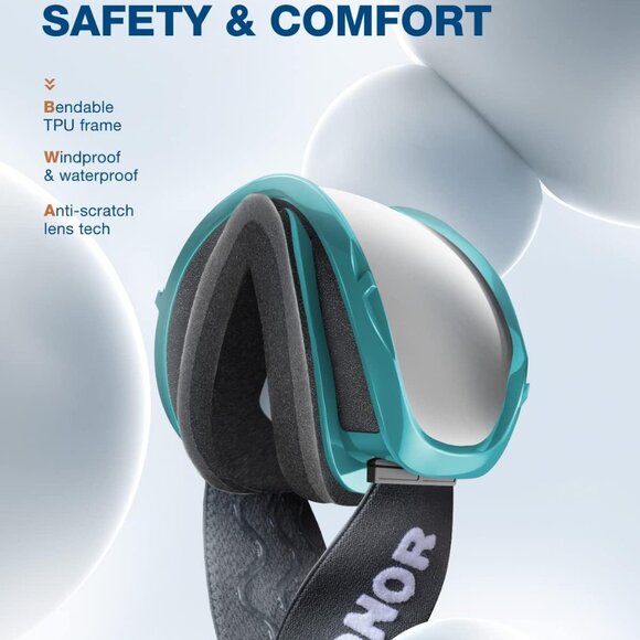 Ski Goggles OTG Anti fog Snow Goggles - Picture 2 of 7